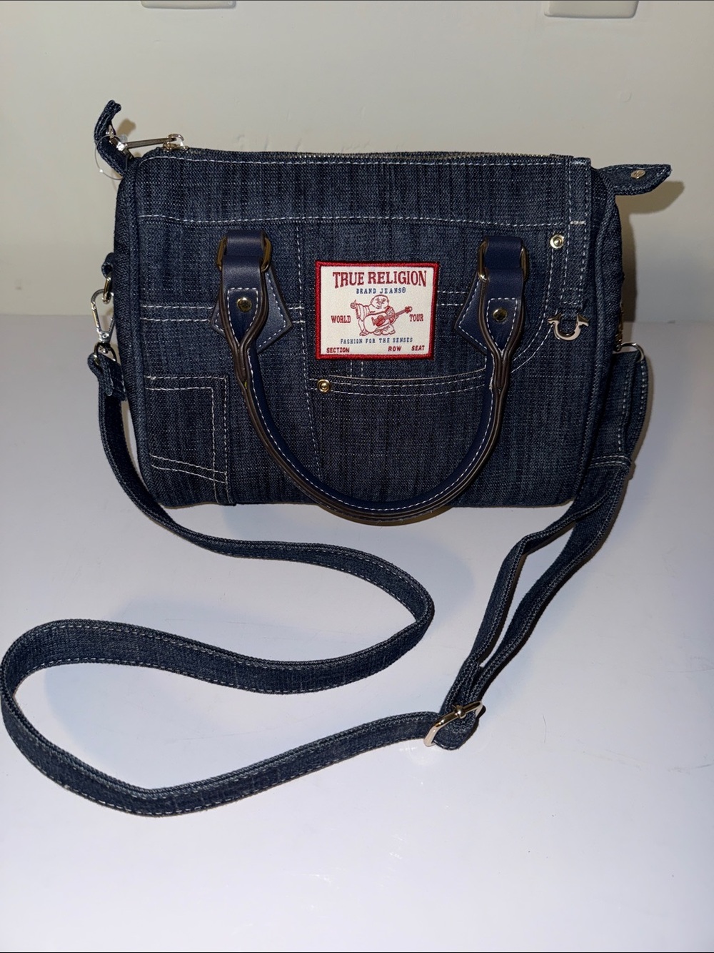 True Religion Denim Satchel Bag - Dark Blue